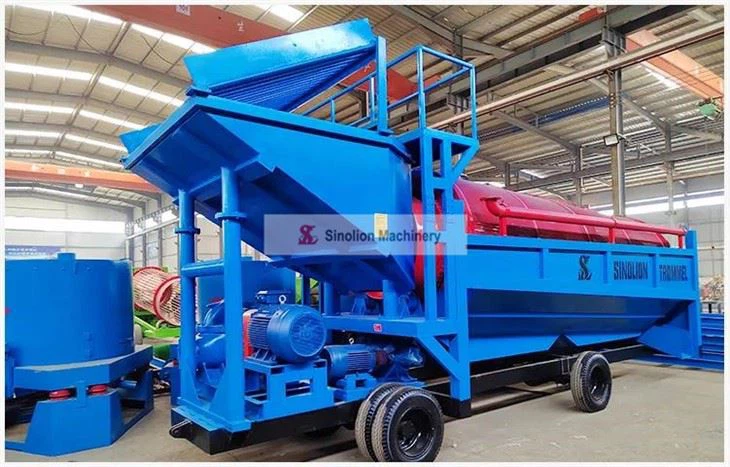 mobile gold trommel screen 